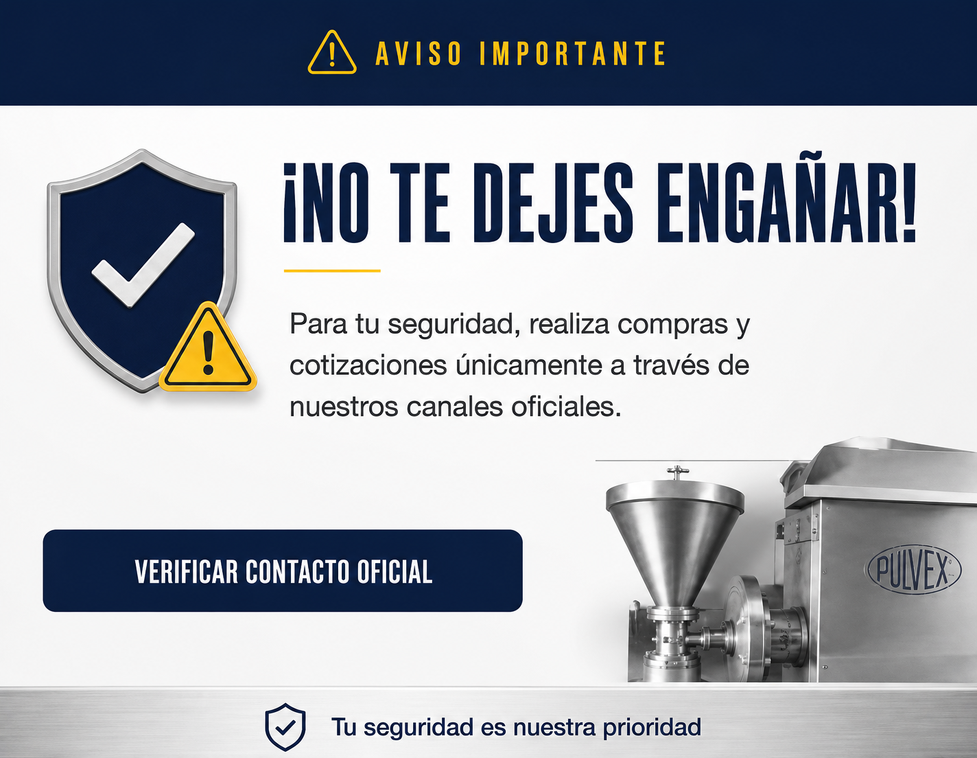 Aviso importante de seguridad